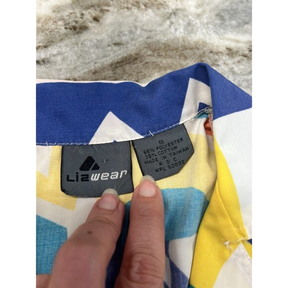 Vintage Lizwear Liz Claiborne Women's 90’s Geometric Retro Abstract Pattern - Picture 5 of 8